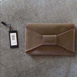 Banana Republic - Taupe Grey Bow Mini Clutch/Pouch